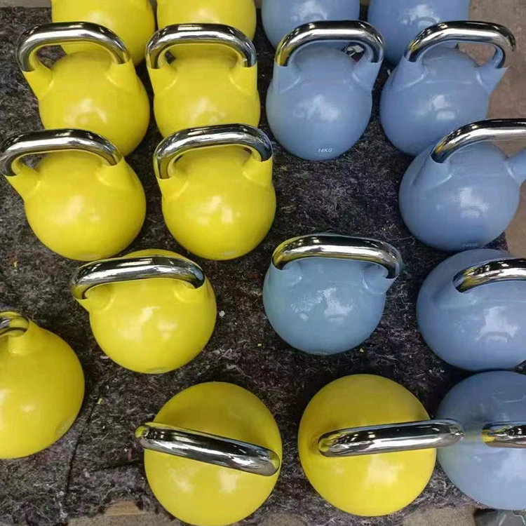 China Cheap Price Color Powder Painted Cast Iron Kettlebell Multifunctional Kettlebell