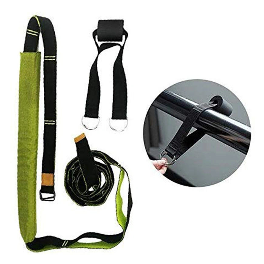 Yoga Leg Stretcher Strap with Door Anchor Waist Back Stretch Band Flexibility for Fitness Bl13007