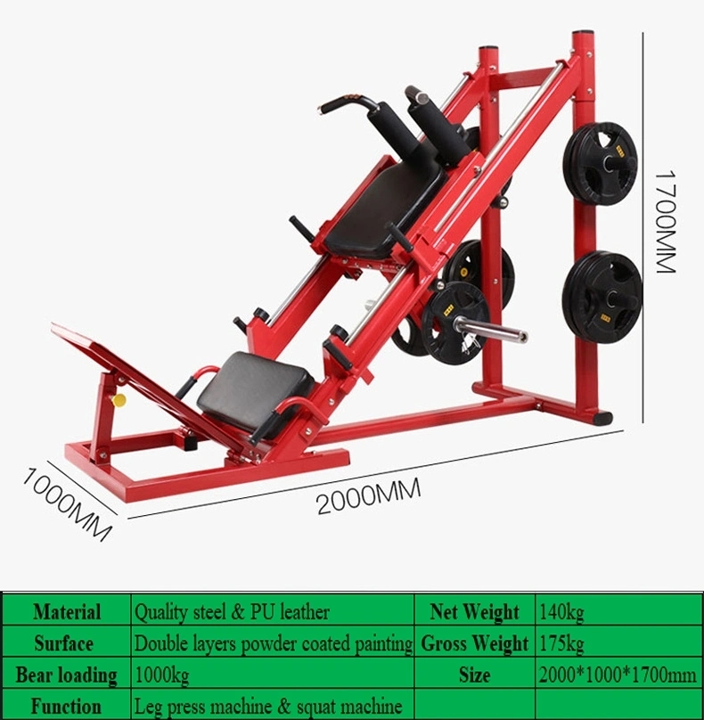 Gym Free Weights Leg Press Sports Exercise Reverse Pedal Trainer 45 Degree Inverted Pedal.