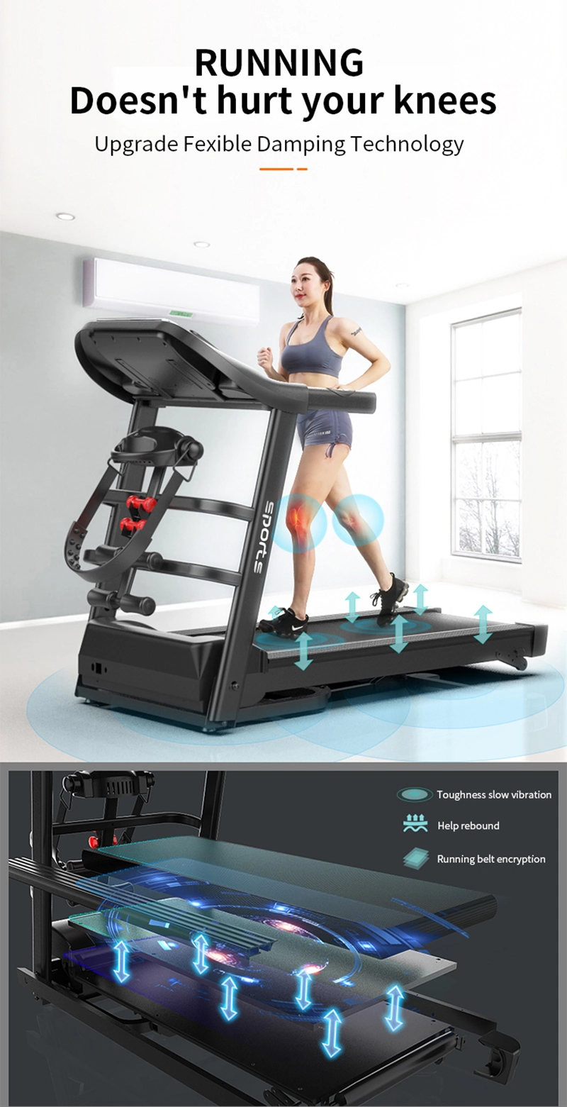 Home Treadmill Multi-Functional Walking Running Machine Gym Fitness Equipment New Mini OEM 2.0HP Motor Power Packing Output Electric Treadmill