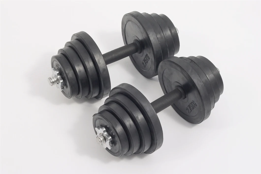 20kg Adjustable Multi Function All Steel Dumbbell Set with Additional Barbell Rod Extension for Fitness Exercise