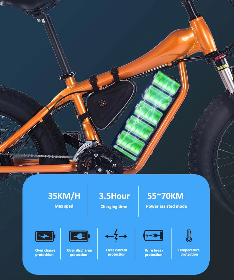 45kph (Pedal+ accelerator) 45kph Motorcycles Fat Folding Battery Bike Electric 500W E Bicycle